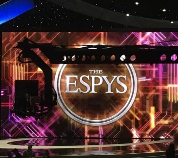 Jimmy Jib camera crane working the ESPY Awards stage