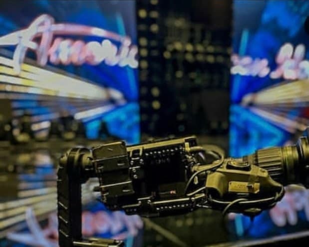 Close view of a Furio robotic camera system on the American Idol set