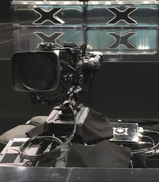Close view of a Furio robotic dolly and stabilized camera system at the Country Music Awards