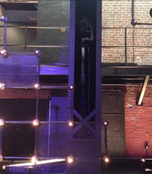 Camera systems integrated into a Comedy Central production set at the Civic Theatre
