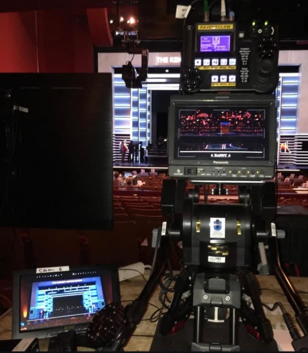 Remote camera control position overlooking the Kennedy Center Honors stage