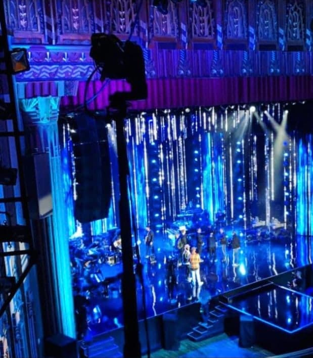 Towercam overlooking the American Idol Duets stage at the Wiltern Theatre