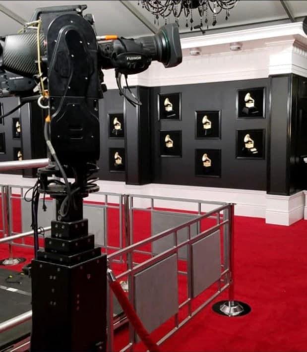 Towercam camera position on the Grammy Awards red carpet