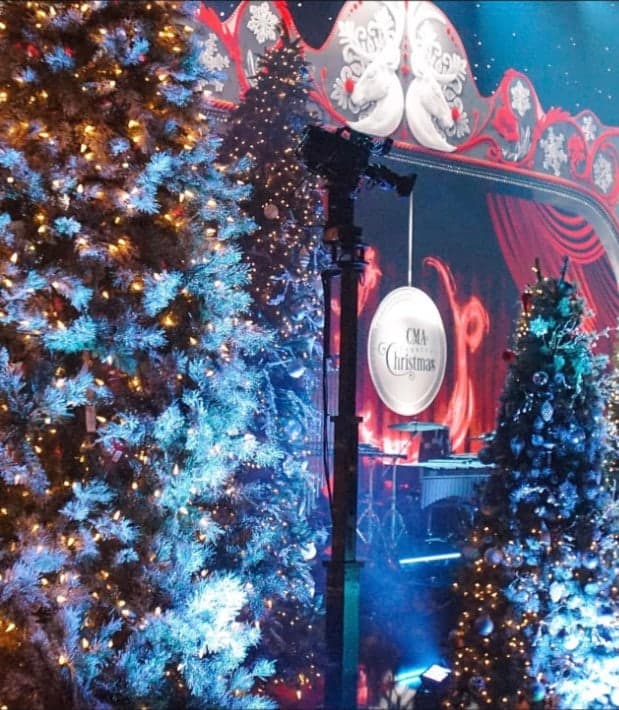 Towercam and remote head working through the Christmas scenery for CMA Country Christmas
