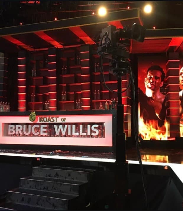 Hybrid Towercam XS+ and Furio camera system at the Roast of Bruce Willis