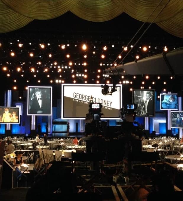 Jimmy Jib camera crane at the Dolby Theatre for the AFI tribute to George Clooney